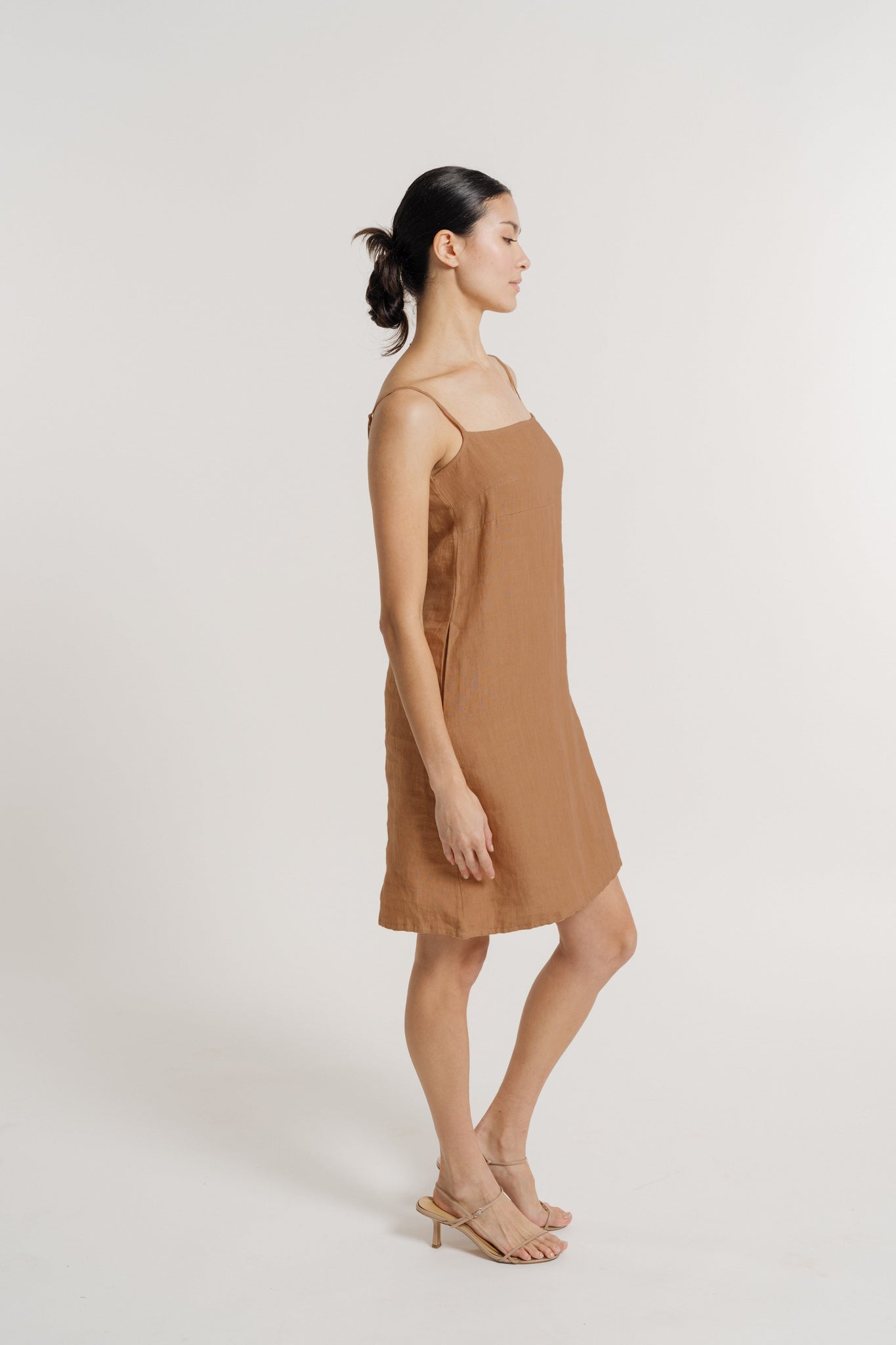 Linen Mini Dress - Terra